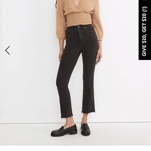 Madewell Cali-Demi boot jeans with a raw hem